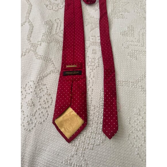 Donald J. Trump Signature Collection Red Polka Dot Tie Silk Mens Formalwear Clas - Picture 5 of 5